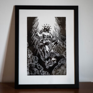 MARY’S ASSUMPTION LINOPRINT