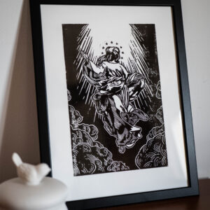MARY’S ASSUMPTION LINOPRINT